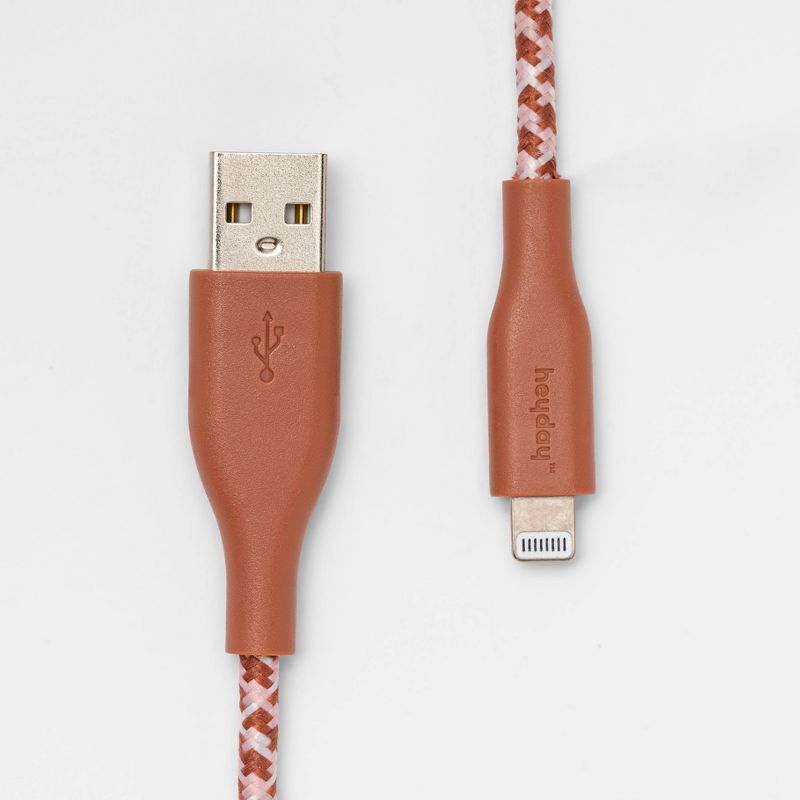 heyday™ 6' USB-A Braided Lightning Cable - Cedar Wood