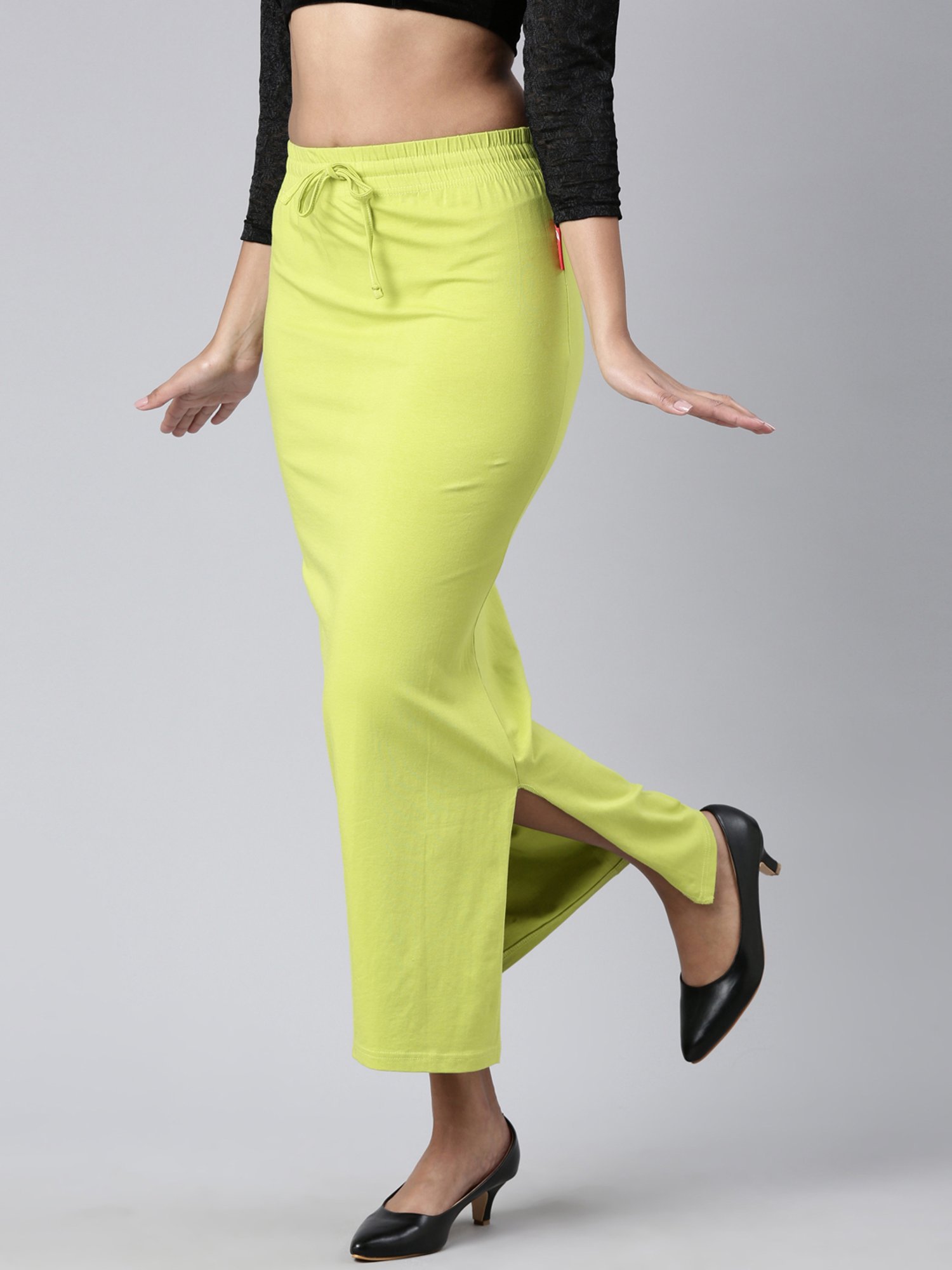 JCSS Green Cotton Saree Shapewear