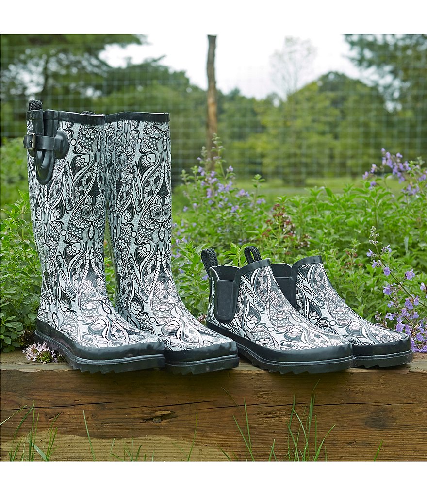 Sakroots Rhyme Printed Waterproof Chelsea Rain Booties