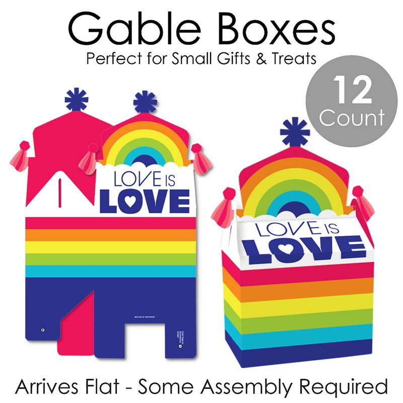 Big Dot of Happiness Adult 50th Birthday - Gold - Square Favor Gift Boxes - Birthday Party Bow Boxes - Set of 12