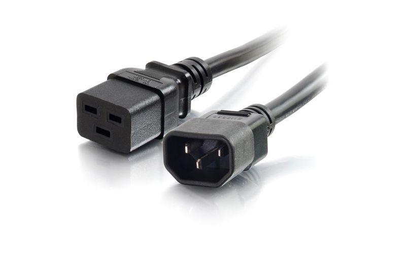 C2G 4ft 14AWG 250 Volt Power Cord (IEC C14 to IEC320 C19) - For PDU, Server - 14 Gauge - 250 V AC - Black
