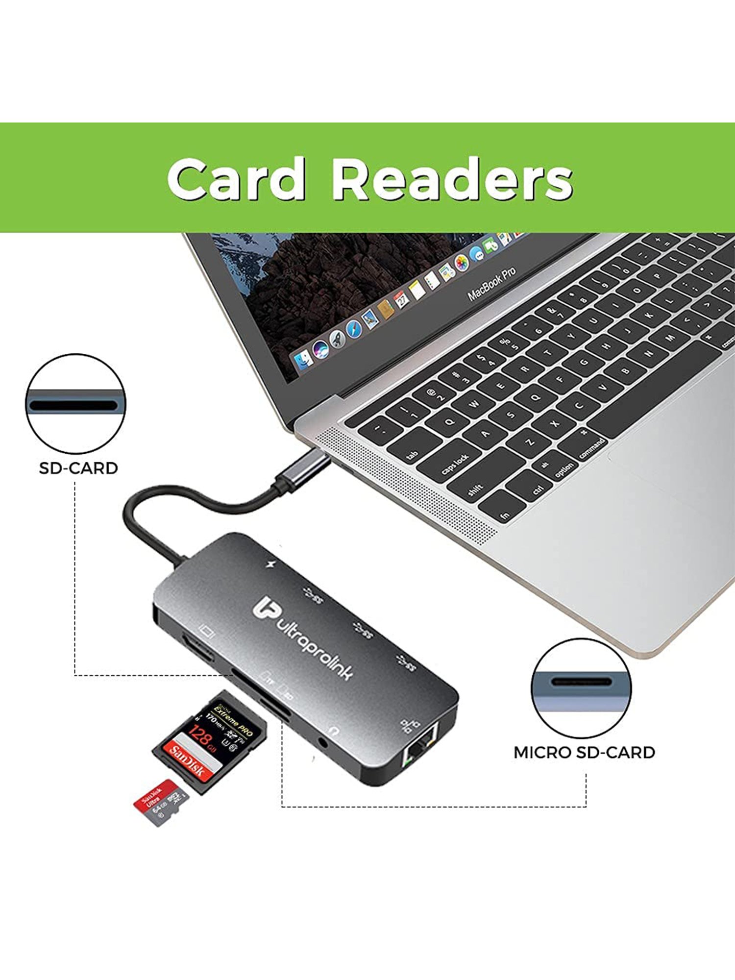 ULTRAPROLINK Pro UL1057 9-in-1 Type C USB Hub (Silver)