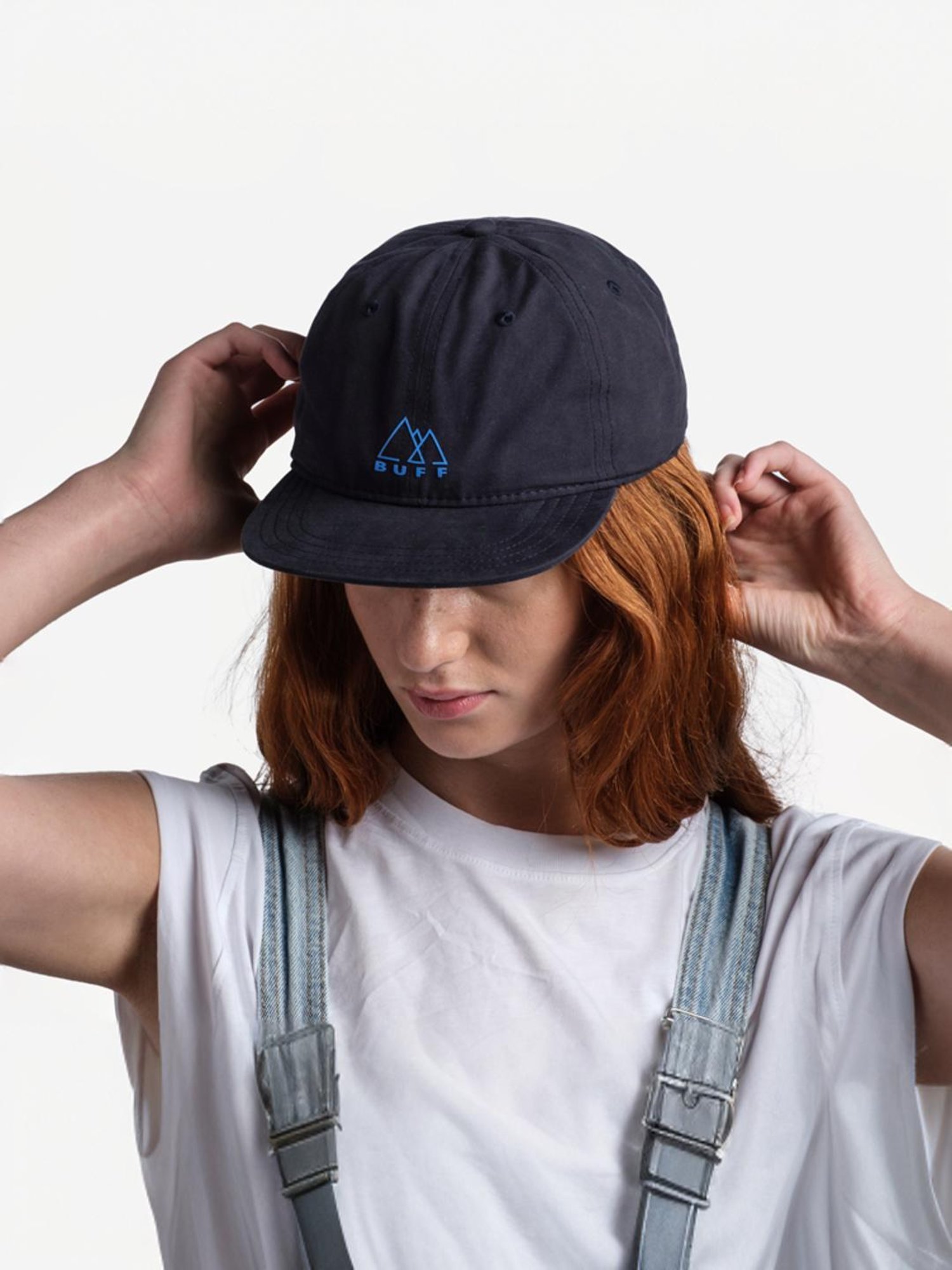 Peter England Black & Green Color Block Baseball Cap