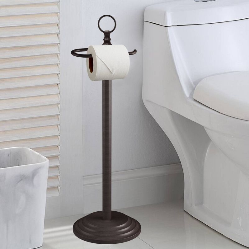 Freestanding Toilet Tissue Holder Bronze - Nu Steel