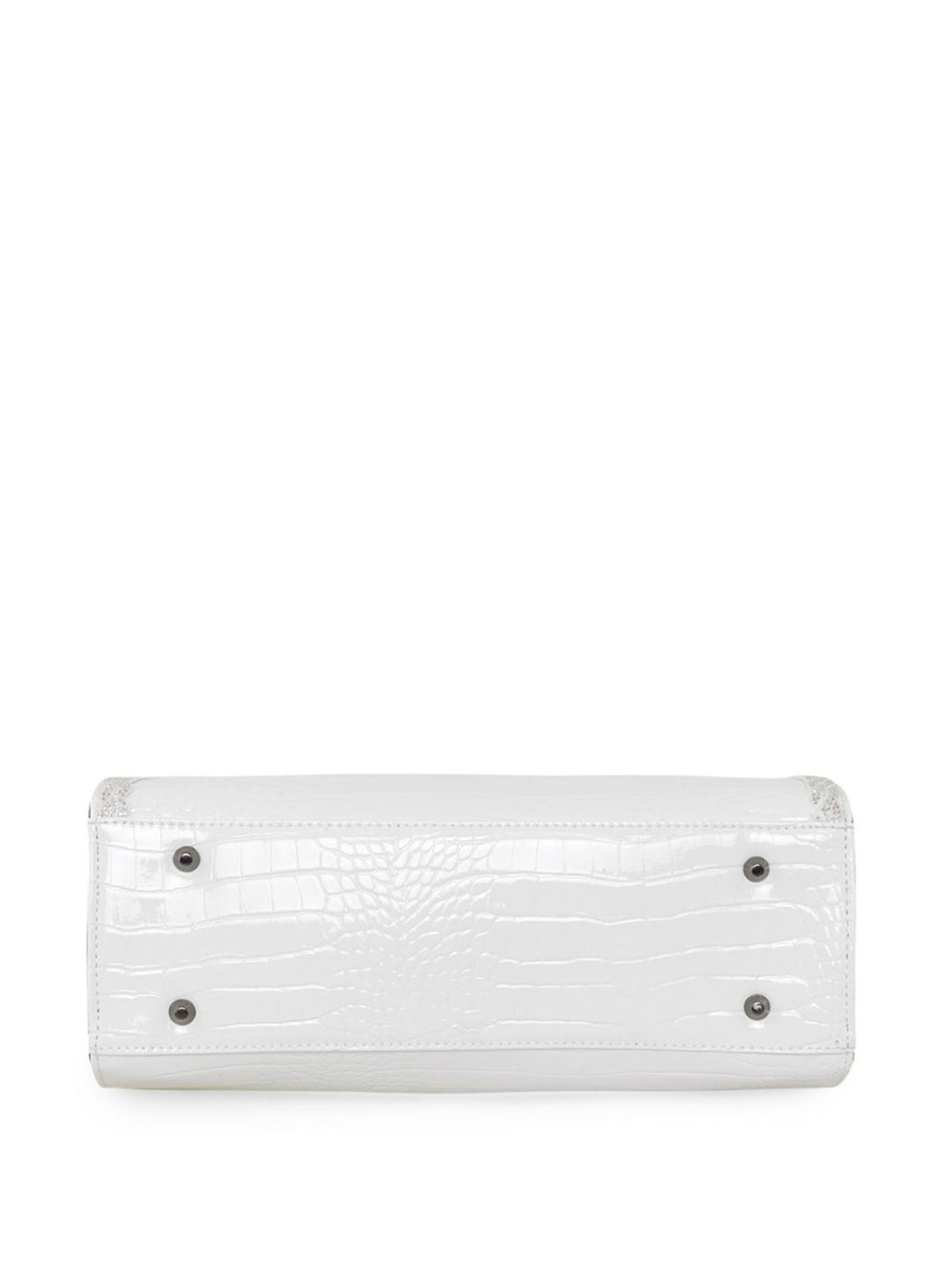 Esbeda White PU Textured Handbag