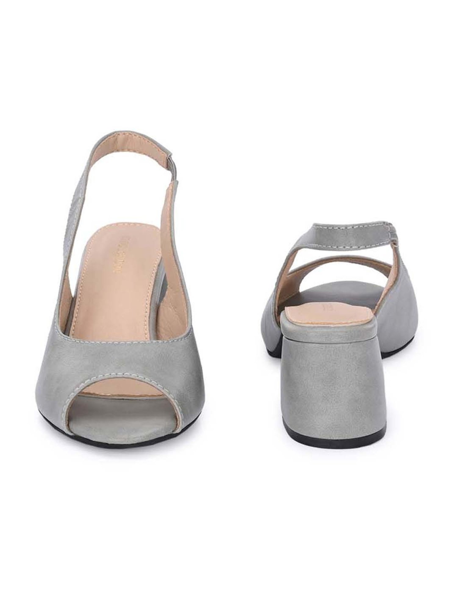 Clog London Women's Grey Sling Back Sandals