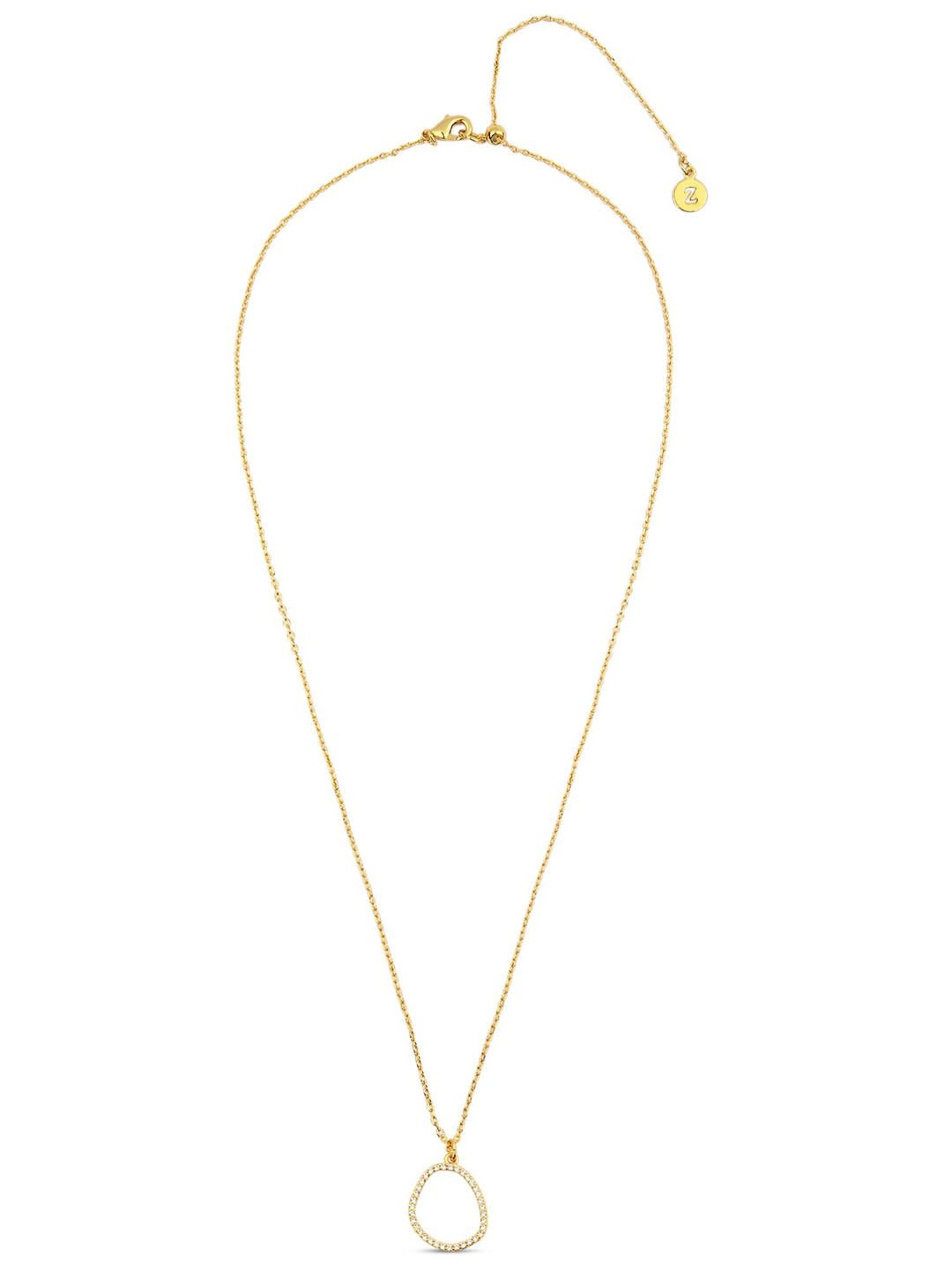 Accessorize London Z Real Gold-plated CZ Sparkle Pendant Necklace for Women