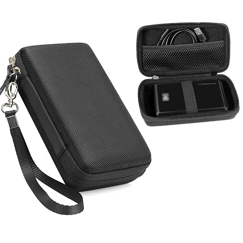 Instant Printer Case for Kodak Mini 2 HD Wireles Mini Mobile WiFi amp NFC Printer Pickit M2 SereneLife 2x3 Instant Porter Printer Mesh Pocket for Photo Paper and Cable Black