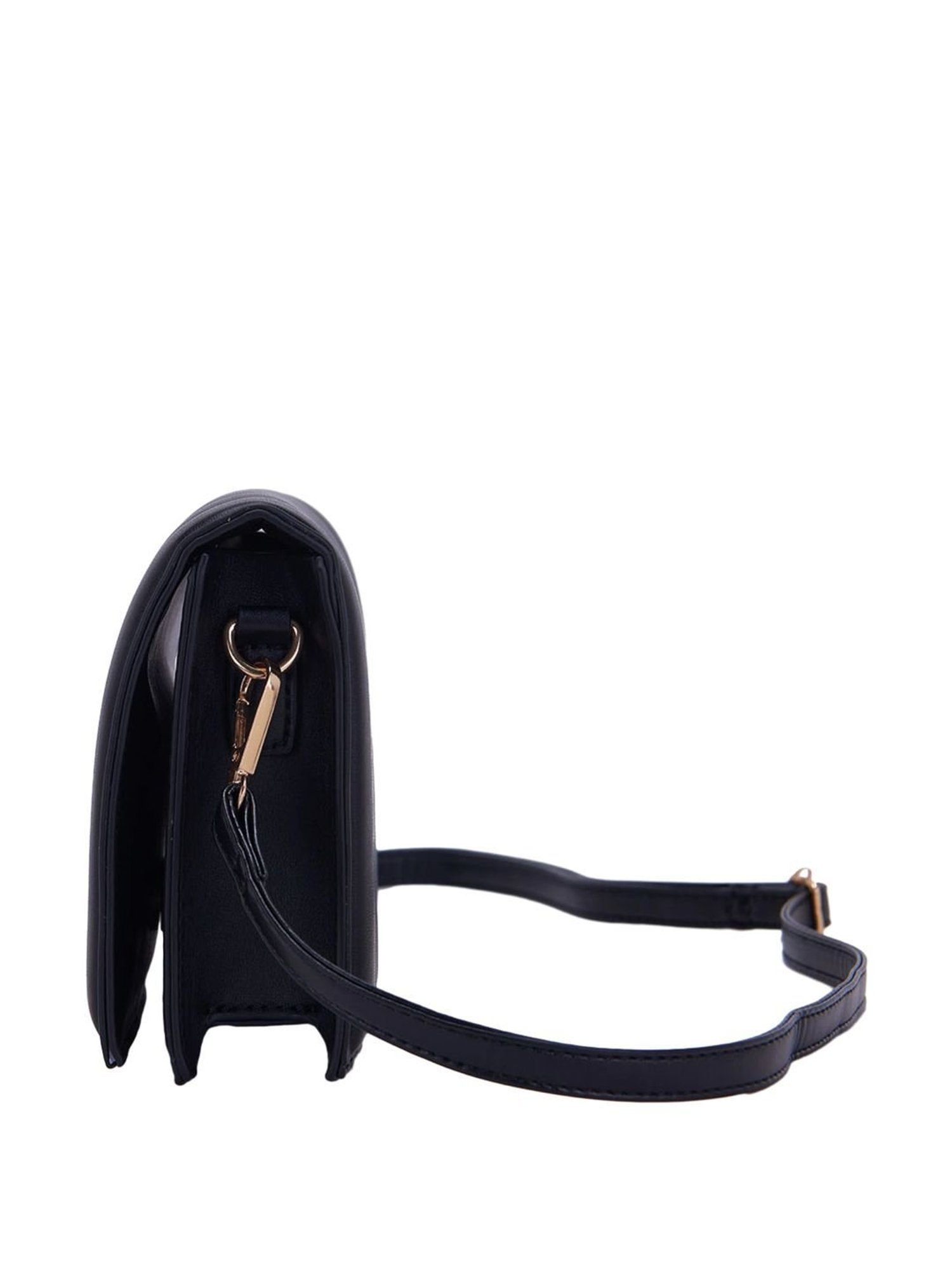 Giordano Black Quilted Medium Sling Handbag