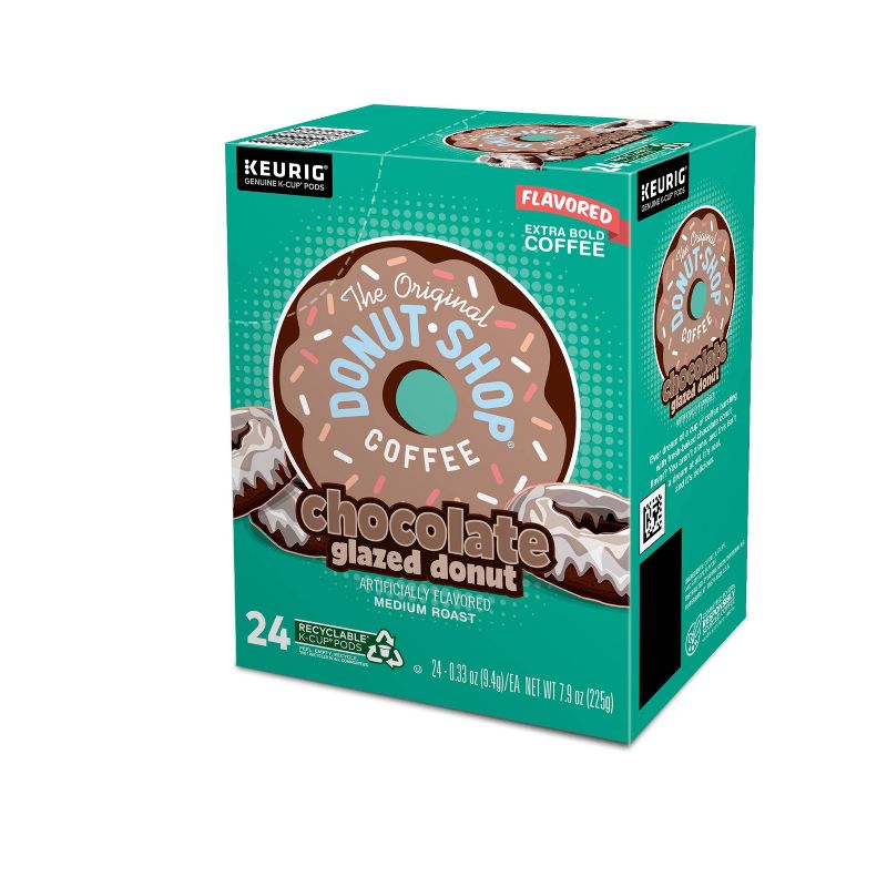 24ct The Original Donut Shop Chocolate Glazed Donut Keurig K-Cup Coffee Pods Flavored Coffee Medium Roast