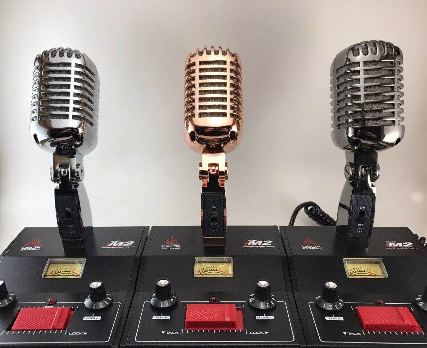 5 Pin Cobra 2000GTL DELTA M2 BLACK CHROME AMPLIFIED BASE MICROPHONE CB HAM MIC