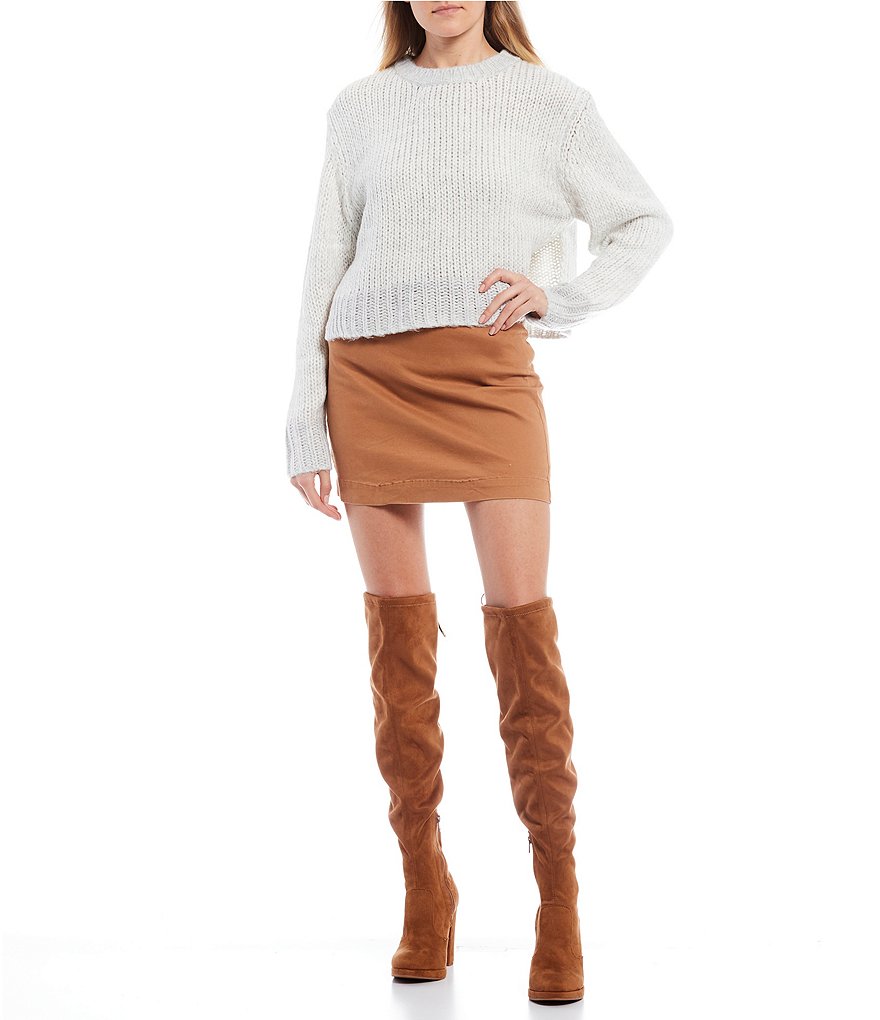 GB Cropped Ribbed Sweater