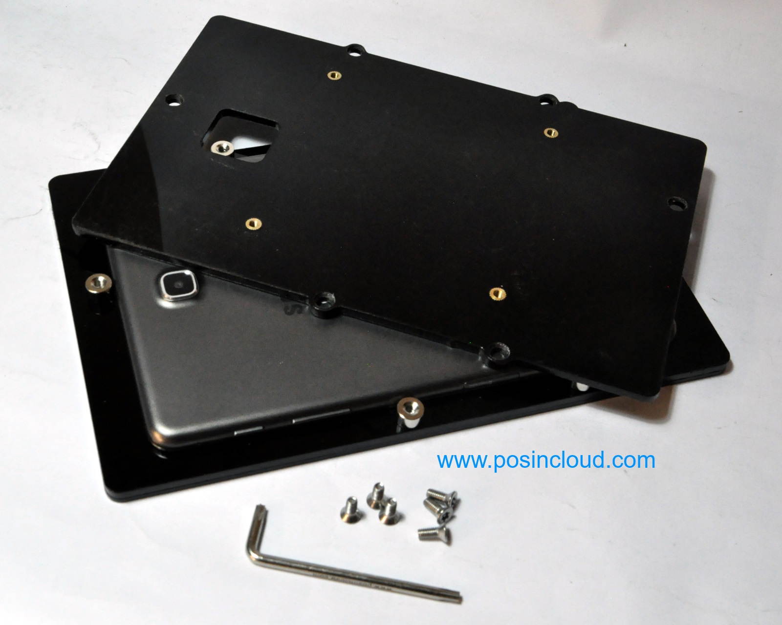 Samsung Galaxy TAB A 9.7 Security Anti-Theft Acrylic Enclosure with Wall Mounting Kit for Kiosk, POS, Show, Store Display