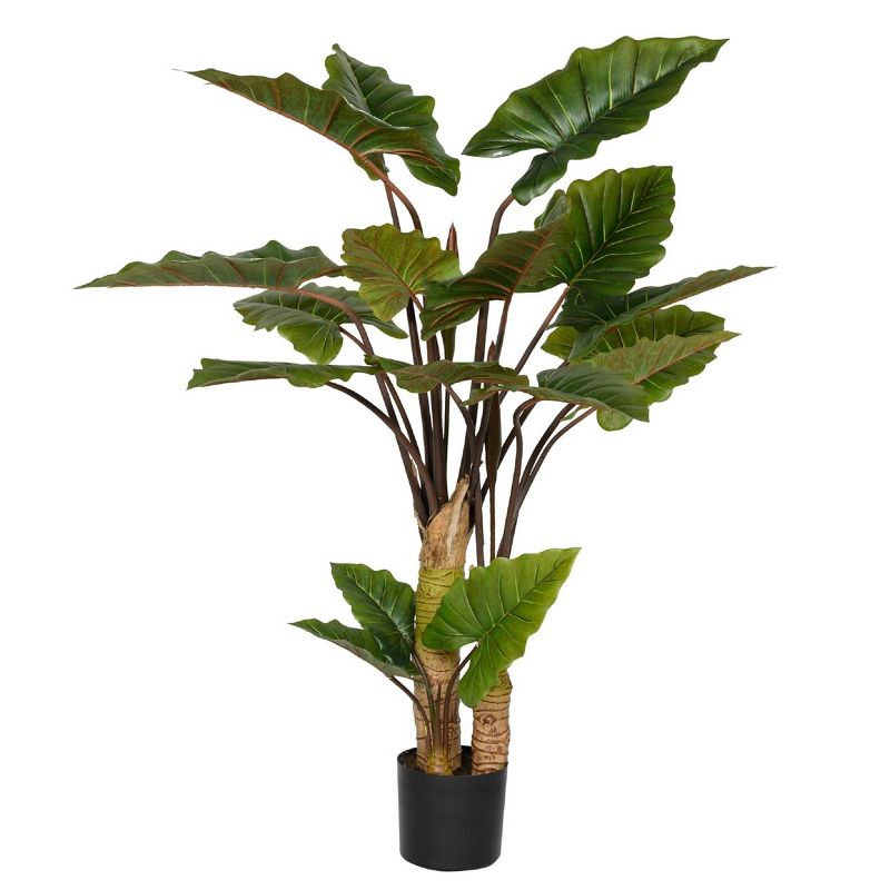 Medium Alocasia Indoor/Outdoor Artificial Tree with Pot Green - Pottery Pots