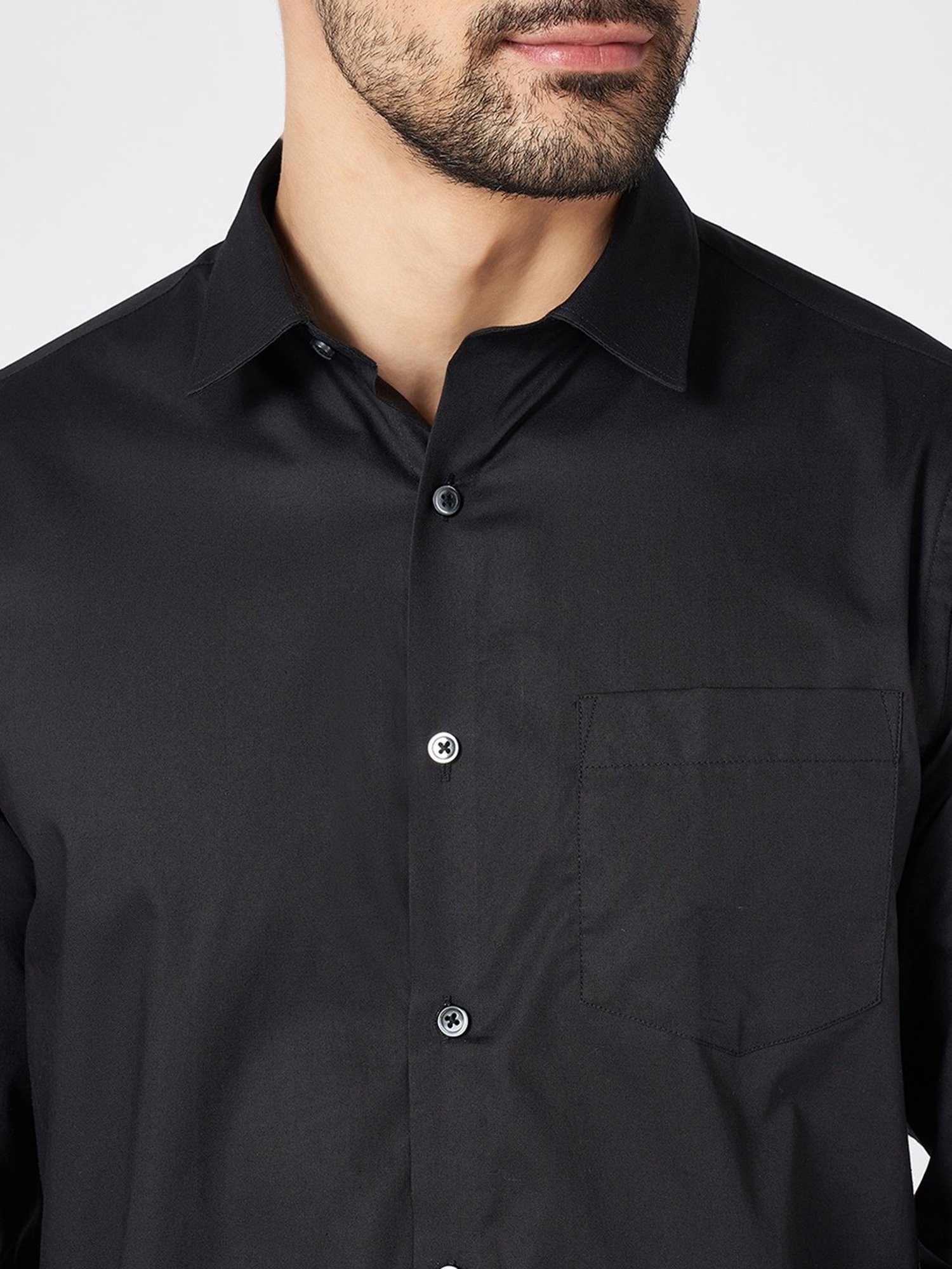 Peregrine by Pantaloons Pirate Black Cotton Regular Fit Tie - Dye Shirt