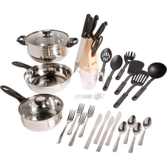Gibson Overseas 89117.32 Lybra Ss Cookware Set 32Pc