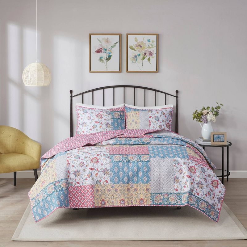 Full/Queen Laos Lily Coverlet Gray - Vera Bradley