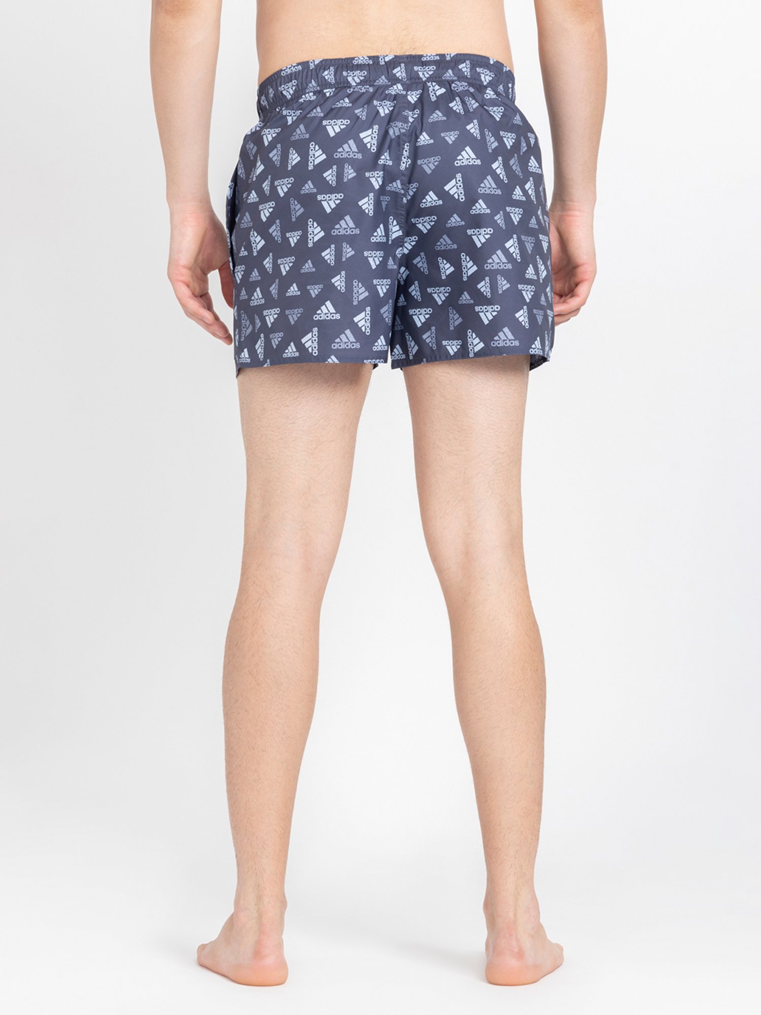 adidas Navy Regular Fit Allover Print CLX Swim Shorts