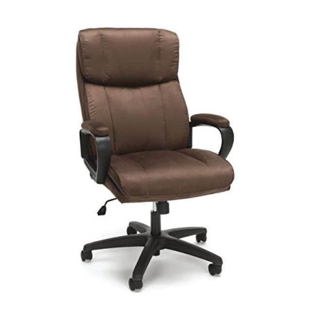 OFM Essentials Collection Plush High-Back Microfiber Office Chair, in Brown (ESS-3081-BRN)