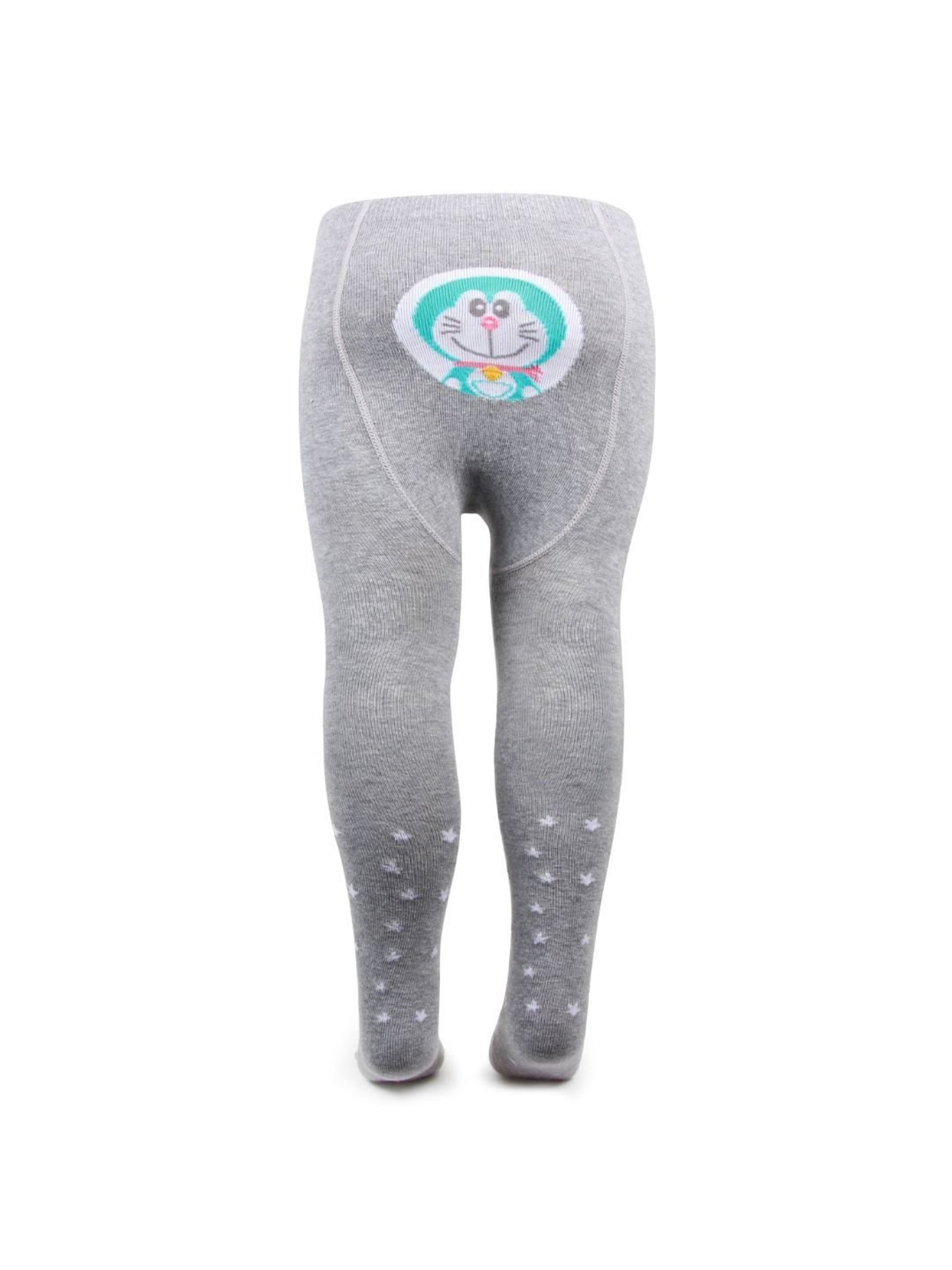 Bonjour Boys Light Grey Doraemon Print Tights