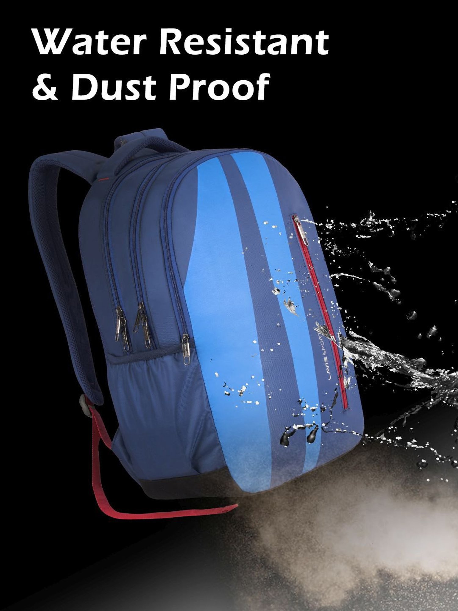 Lavie Sport Zolt 32L Laptop Backpack For Men & Women (Navy)