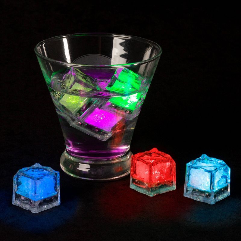 12pk LED Ice Cube Shape Lights