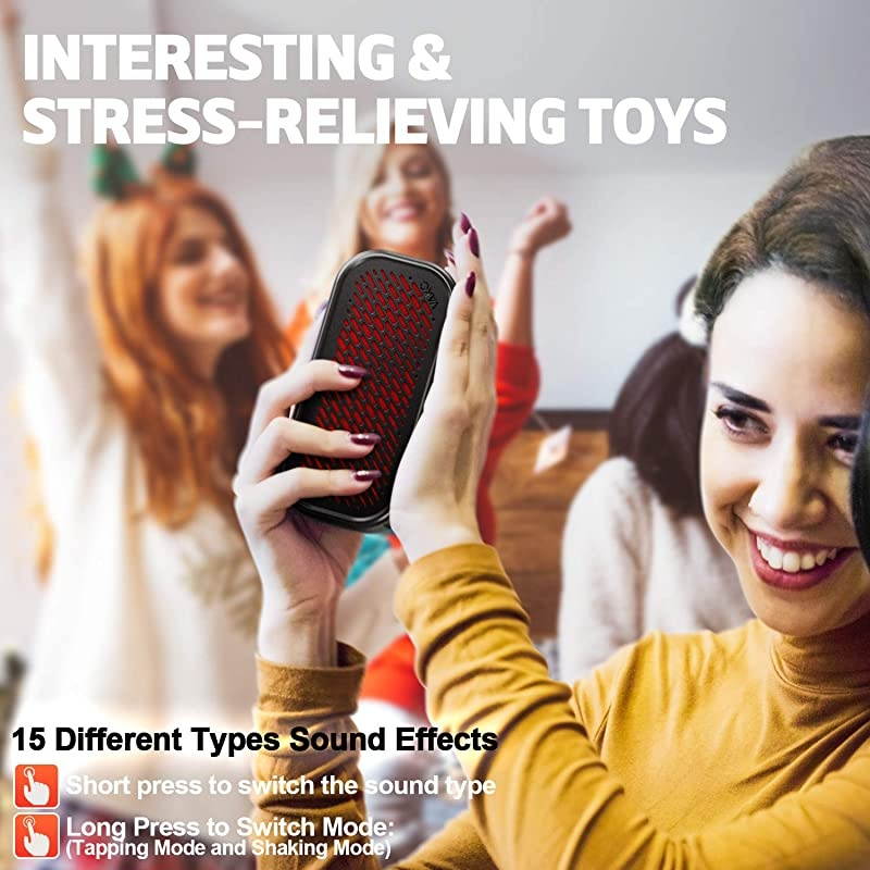 Tapping Shaking Bluetooth Speakers  RockSound Portable Wireless Speaker with Patented Hitting Sound Effect IPX5 Waterproof Bluetooth 50 for Travel Camping Shower Party Outdoors