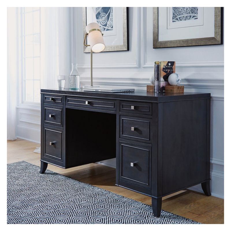 5Th Avenue Executive Pedestal Desk - Gray Sable - Home Styles