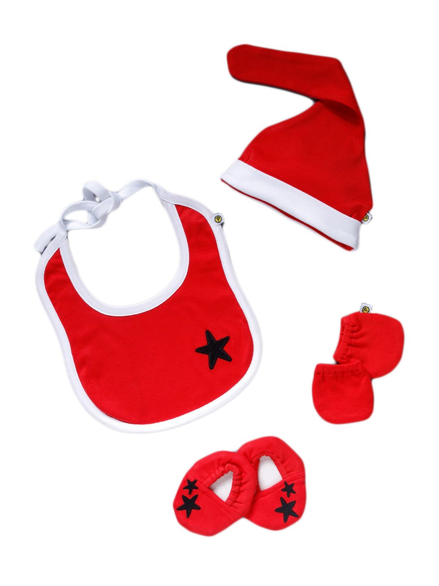 Pranava Kids Red Cotton Printed Accessories Set