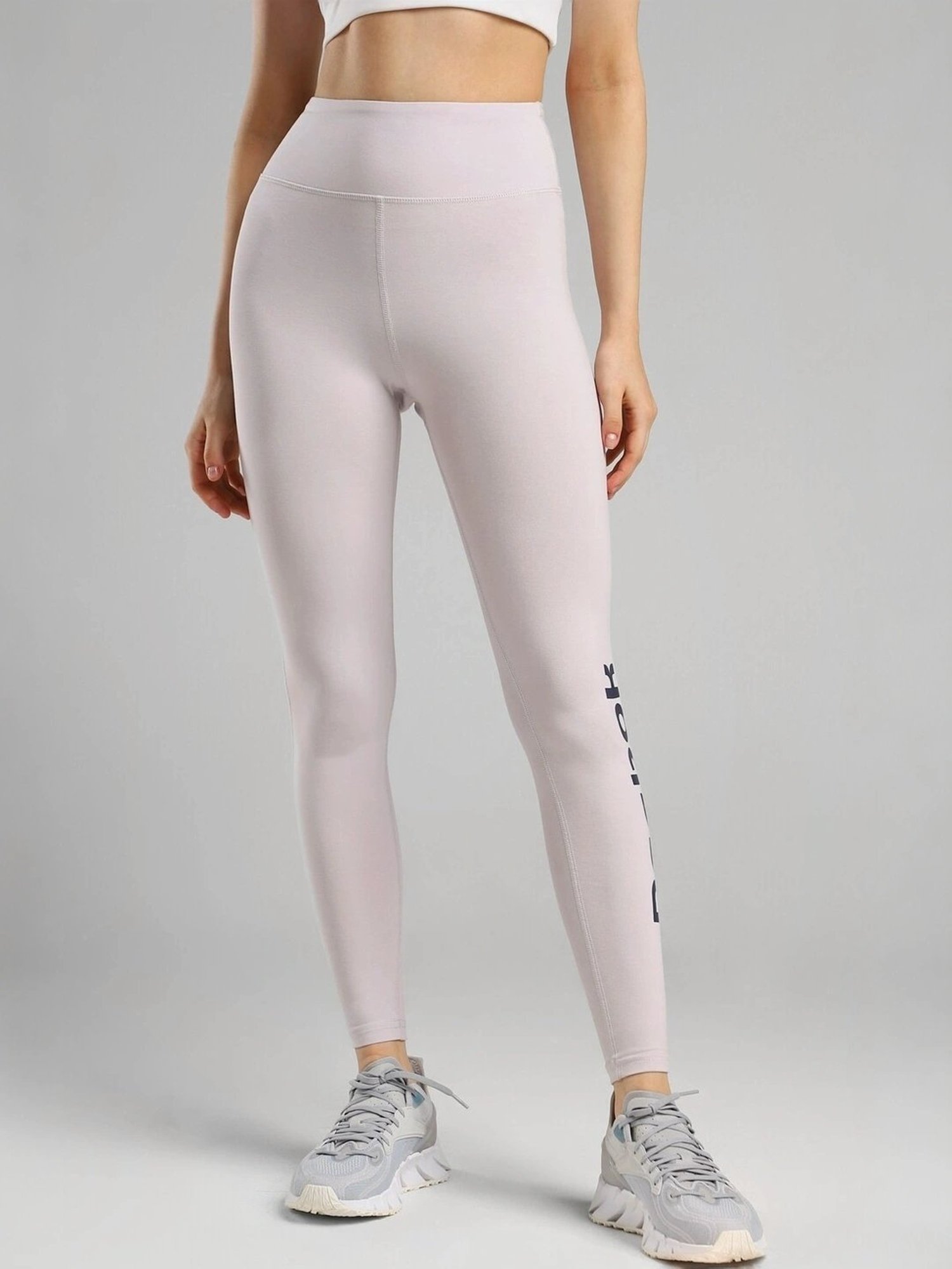 KENDALL + KYLIE White Printed Sports Tights