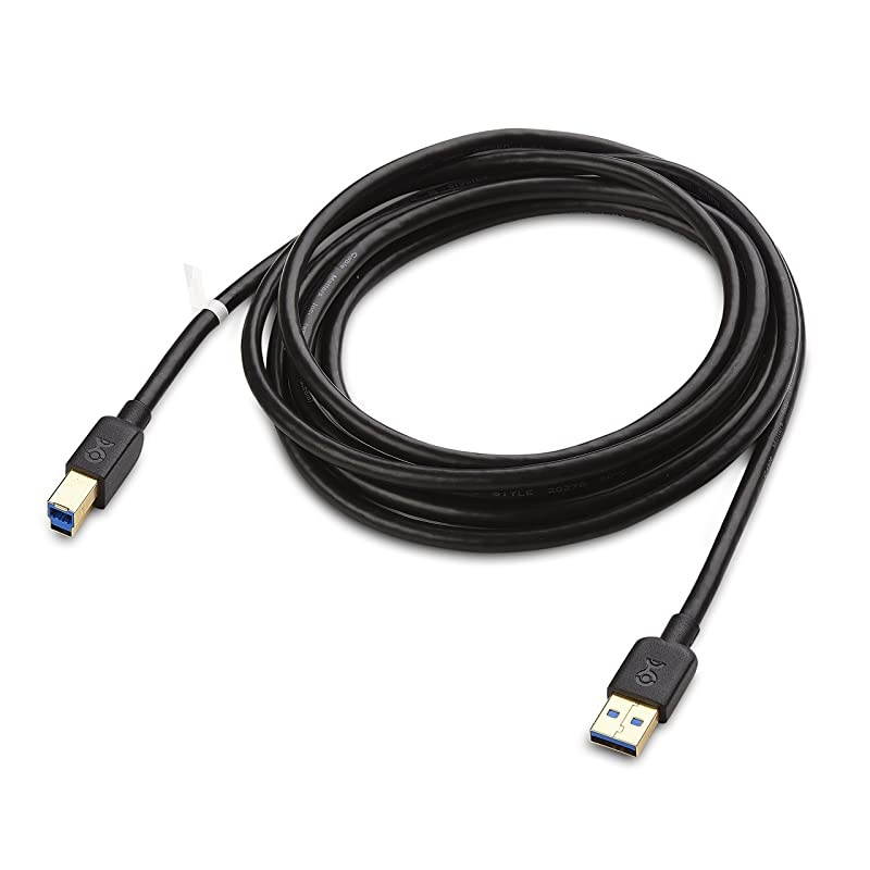 SuperSpeed USB 30 Type A to B in Black 10 Feet
