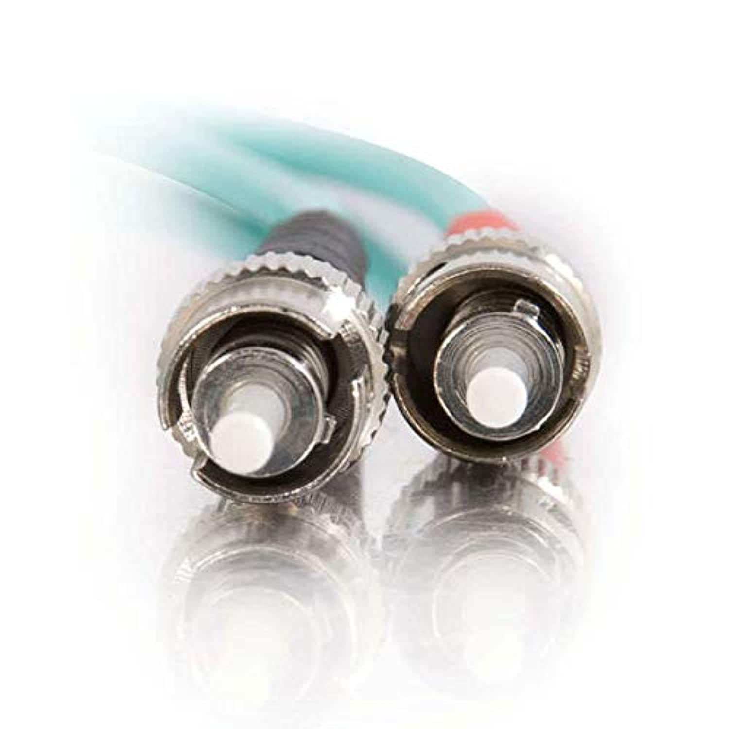 C2G/Cables to Go 21632 10 GB ST/ST Duplex 50/125 Multimode Fiber Patch Cable (3 Meters, Aqua)
