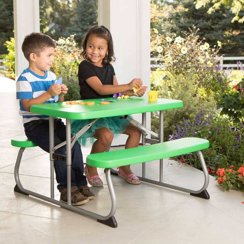 Kids Rectangle Patio Picnic Table Spring Green -  Lifetime