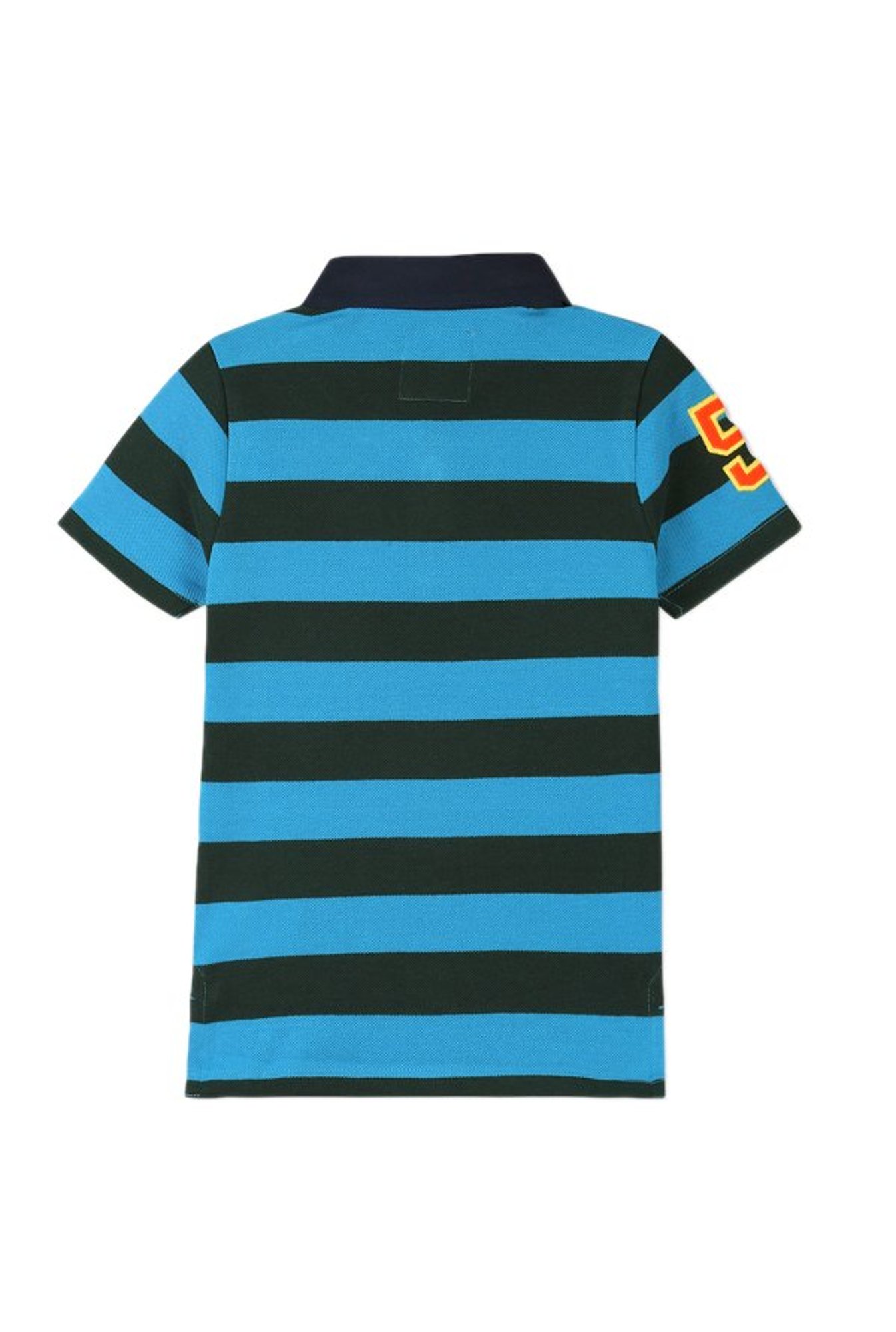 Cherry Crumble By Nitt Hyman Boys Blue & Green Polo T-Shirt