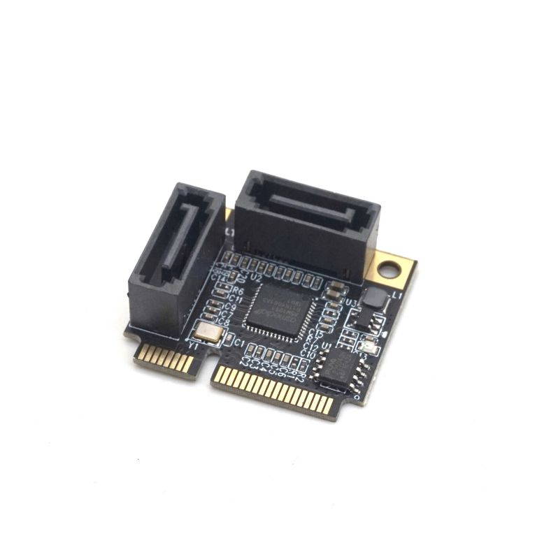Weastlinks Mini PCI-E PCI Express to 2 Ports SATA 3.0 Converter SSD HDD SATA3 Controller Expansion Card SATA Multiplier