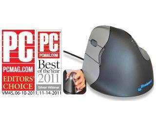 EVOLUENT VM4 VERTICAL MOUSE LEFT HANDED - THE ERGONOMIC PATENTED SHAPE SUPPORTS