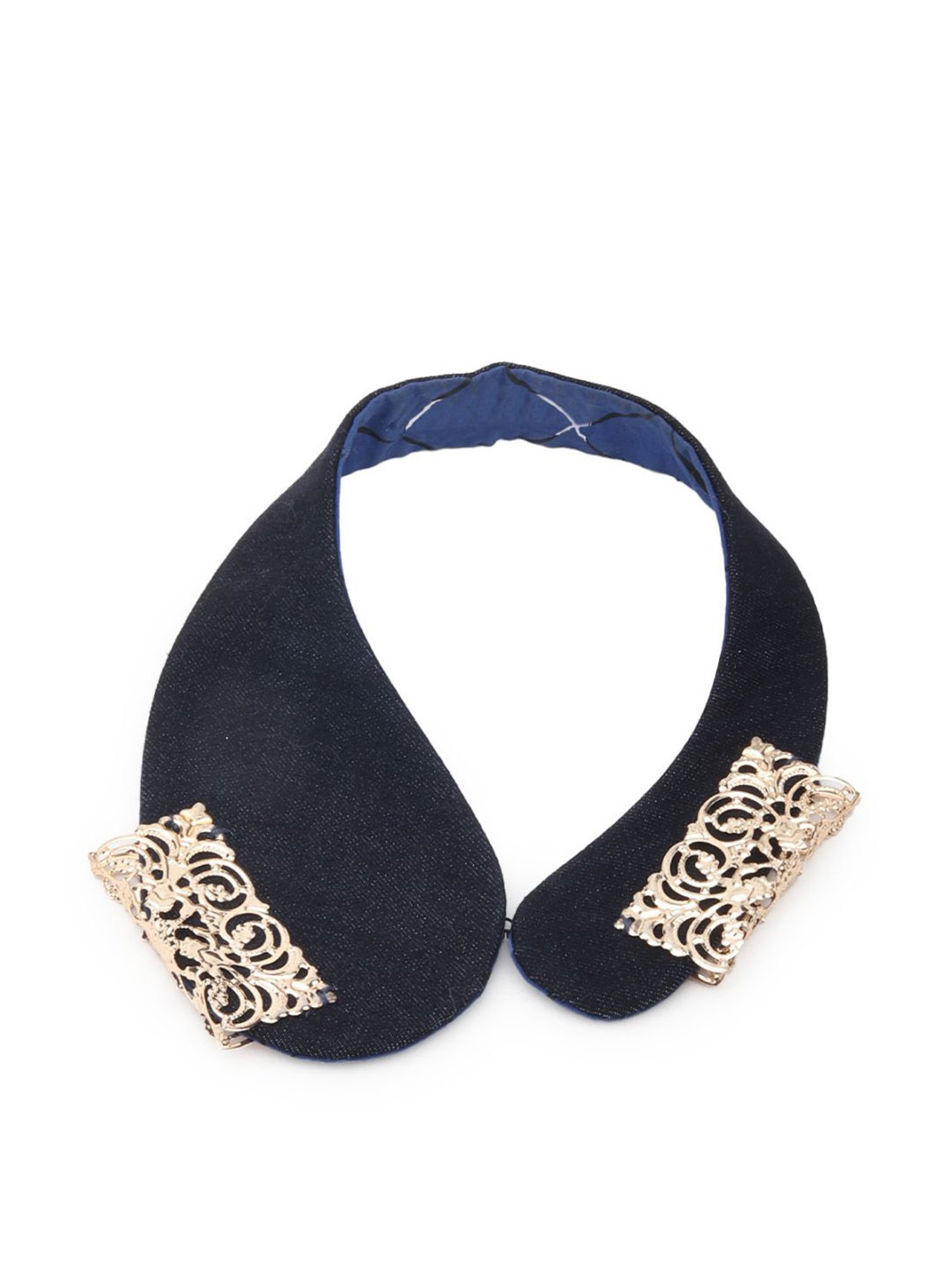 Odette Blue Fabric Embellished Collar