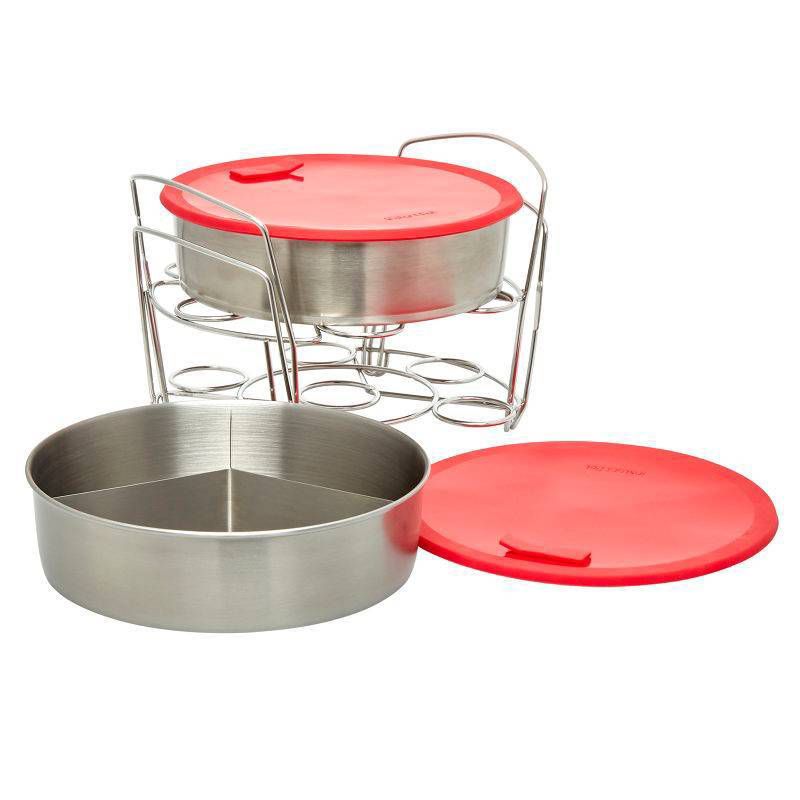 Instant Pot Set of 2 Pans with Lids and 2 Racks