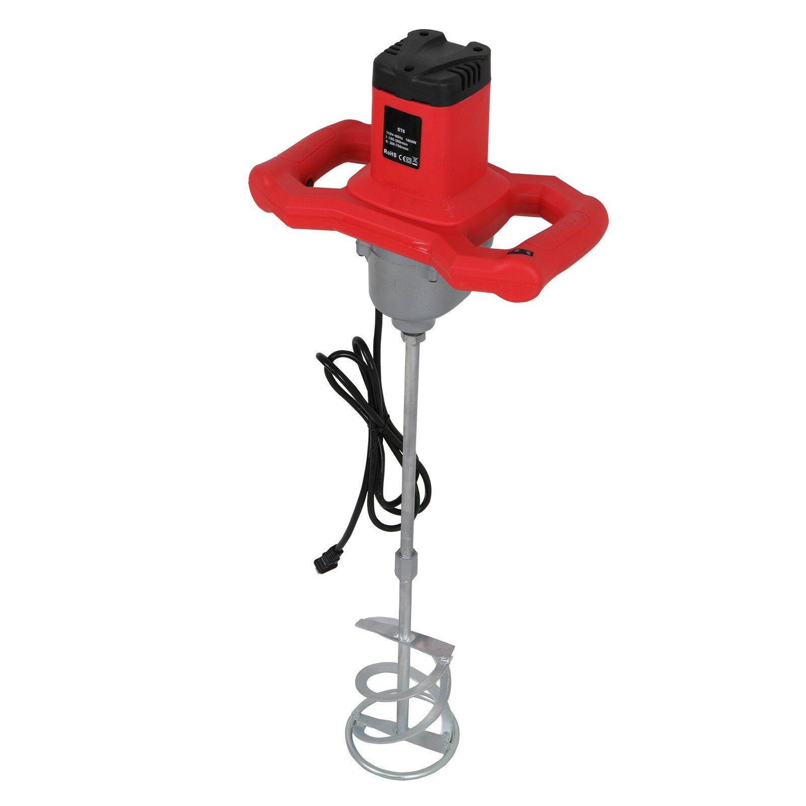 1600W Electric Plaster Cement Adhesive Render Paint Drywall Mortar Mixer Tool