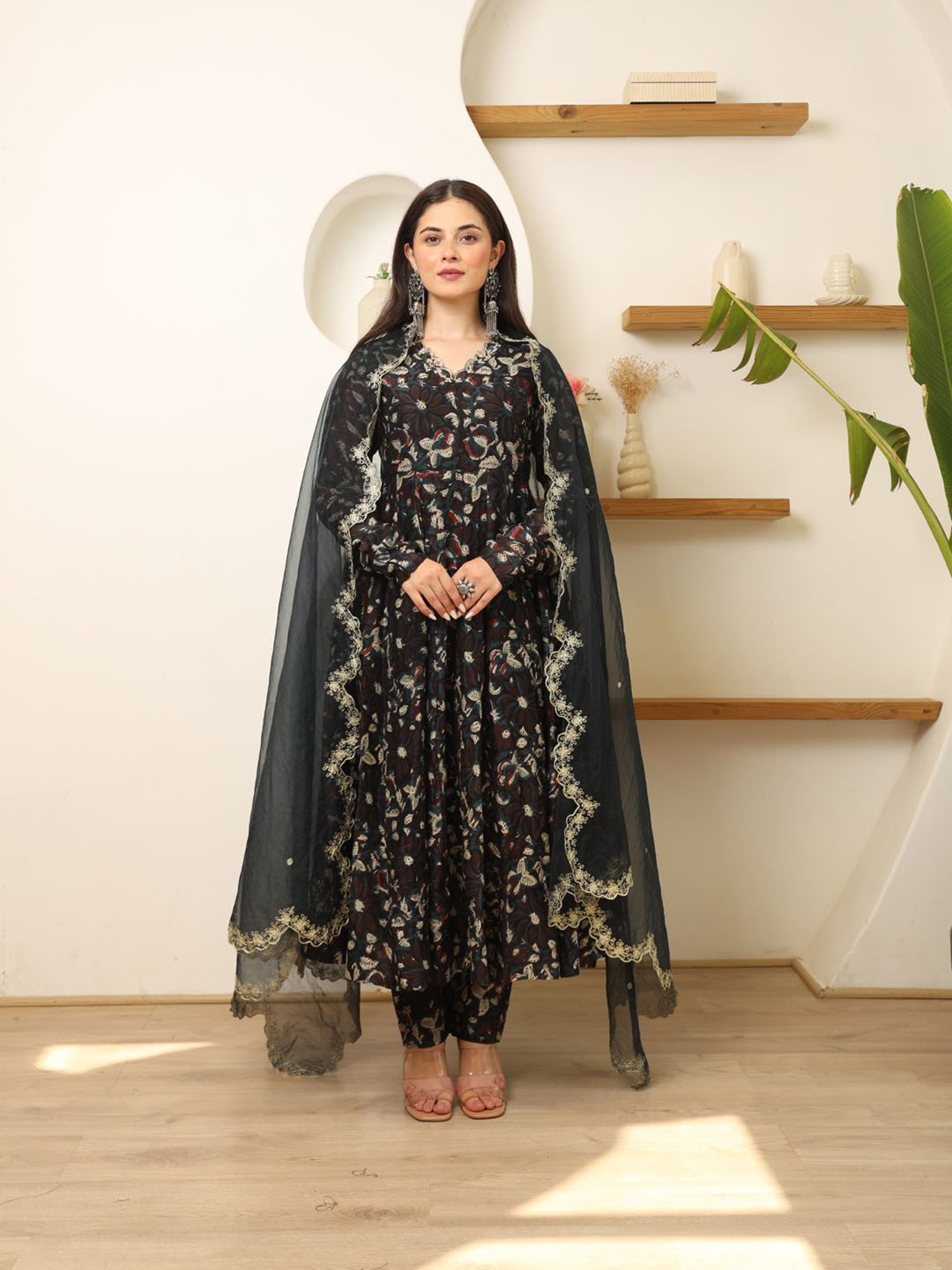 Asrumo Midnight Elegance Anarkali Suit Set