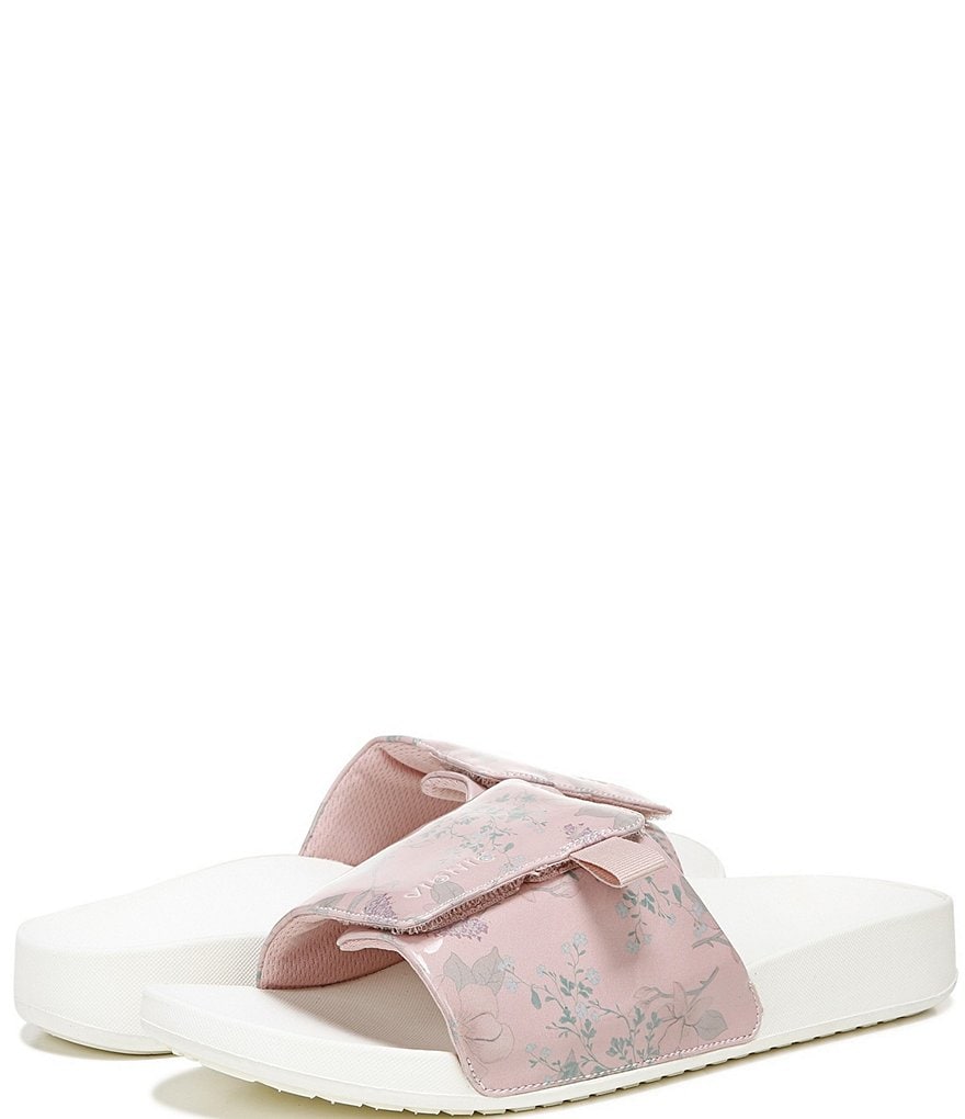 Vionic Keira Floral Print Adjustable Slides