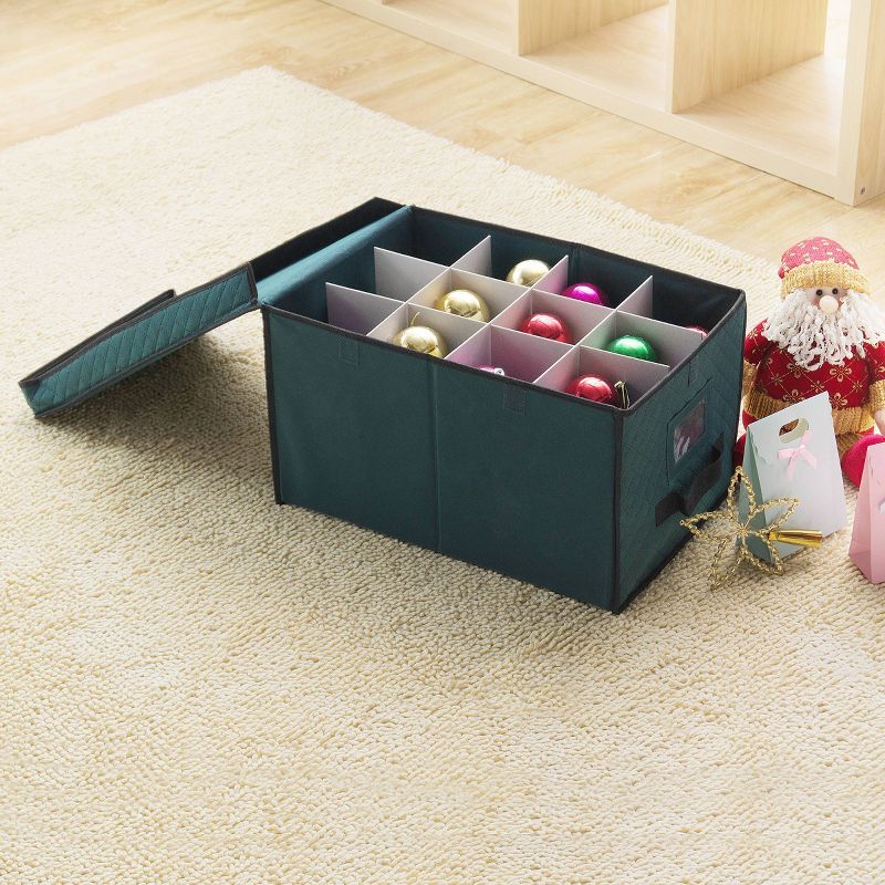 Elf Stor Christmas Ornament Storage Chest Green