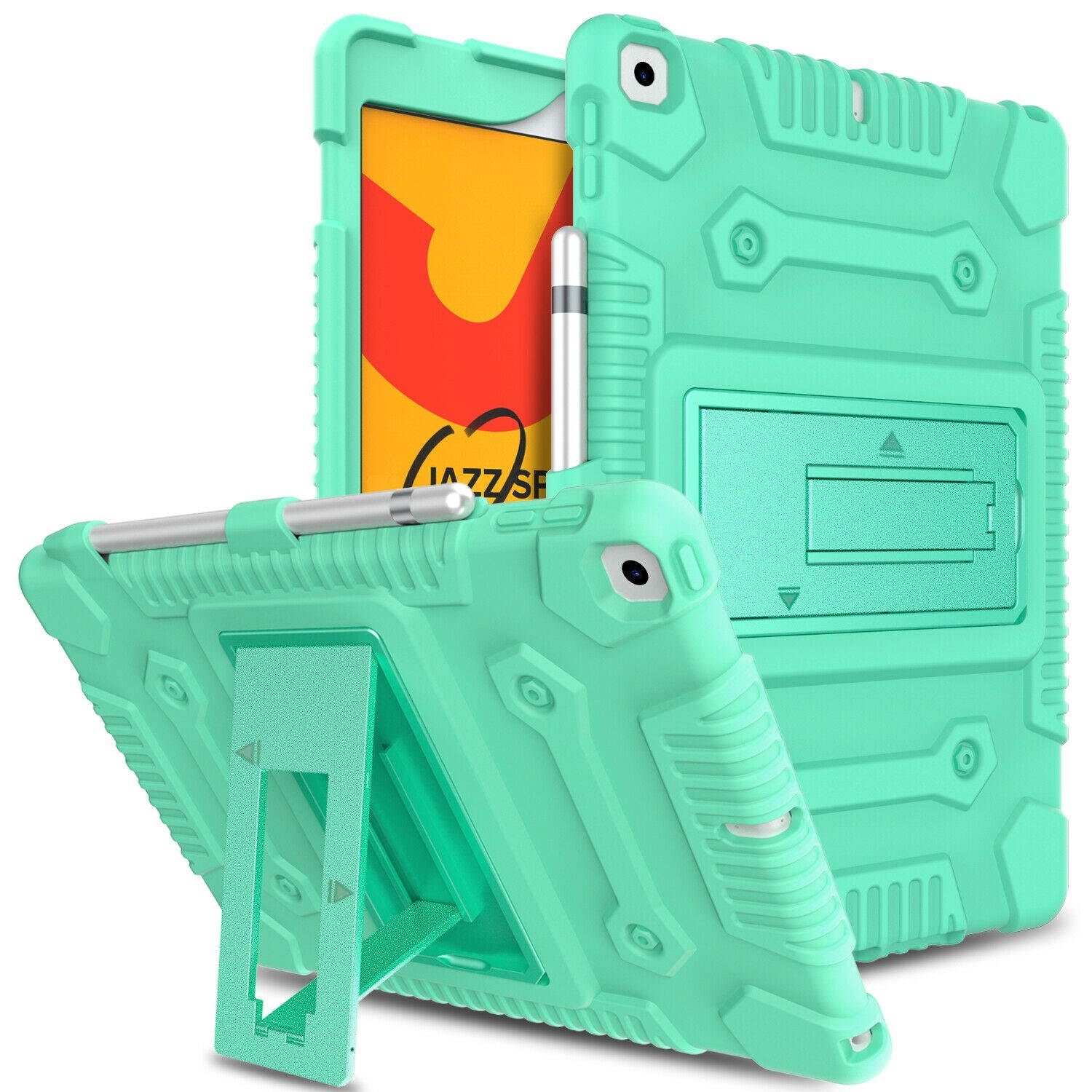 For iPad 7th Generon 10.2'' 2019 Tablet Case Pencil Holder / Screen Protector