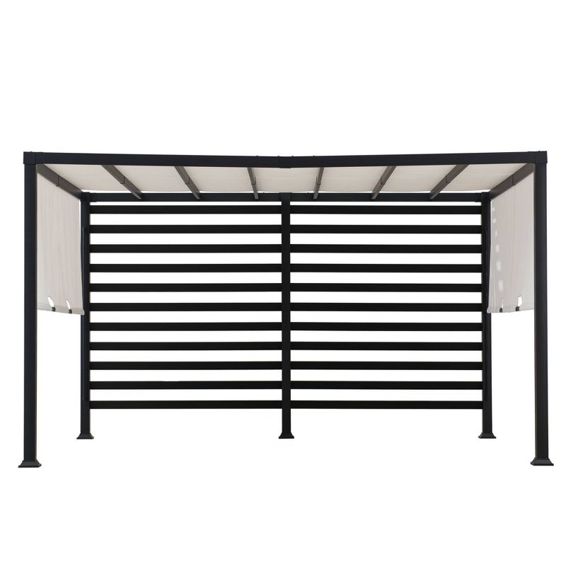 Sally 10' x 12'  Steel Frame Backyard Vented Pergola With Adjustable Canopy - Sunjoy