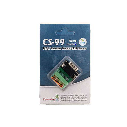 SystemBase - Converts DB9 Female Connector to 9 pin terminial block Converter (CS-99/F)
