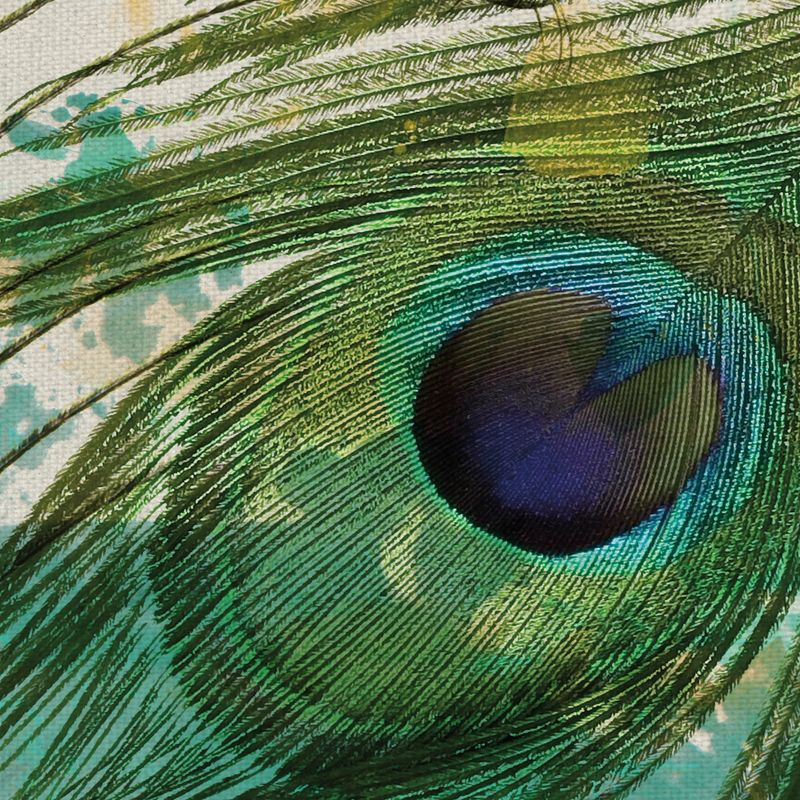 24"x36" Painted Peacock By Gi Artlab Art On Canvas - Fine Art Canvas