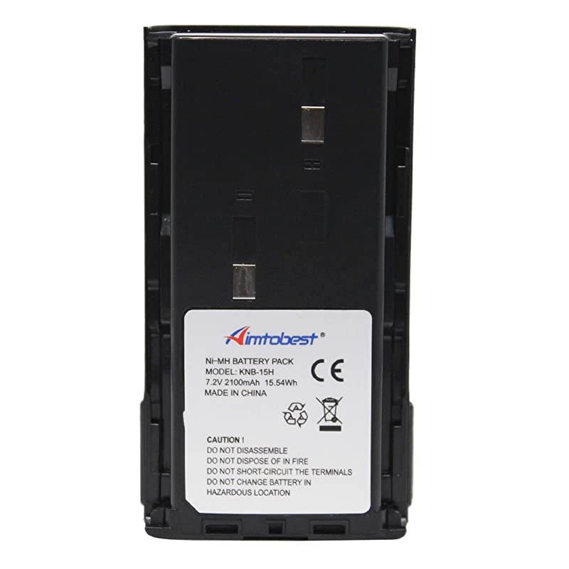 A H KNB-14 2100mAh Ni-MH Battery Compatible for Kenwood TK-260 TK-260G TK-270G TK-272G TK-360 TK-370G TK-372G TK-2100 TK-2102 TK-2107 TK-3100 TK-3101 TK-3102 TK-3107