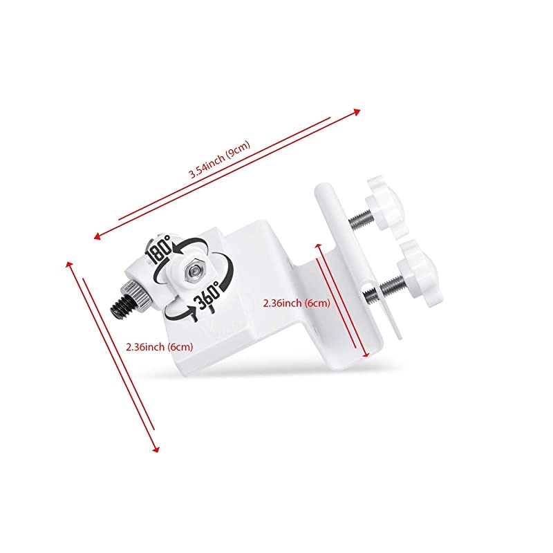 Weatherproof Gutter Mount for XT2 Outdoor Camera with Universal Screw Adapter by  Best Viewing Angle for Your Surveillance Camera 2 Pack White