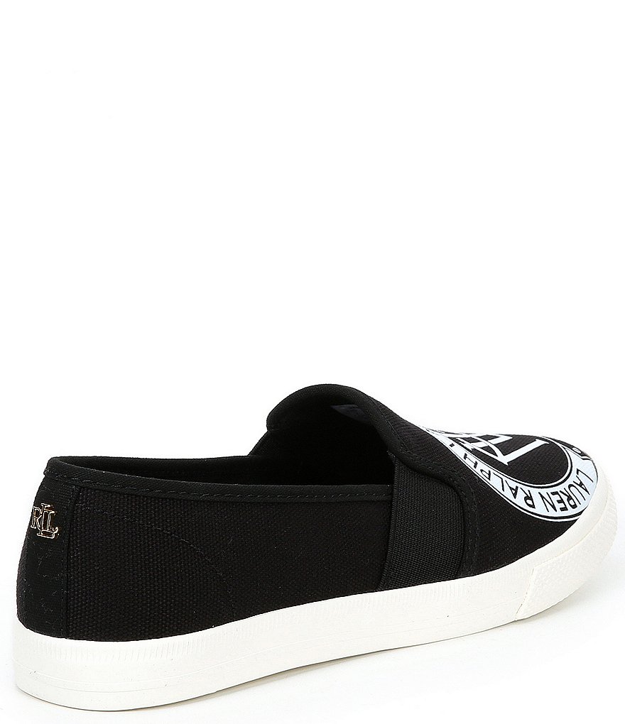 Lauren Ralph Lauren Jinny Logo Detail Canvas Slip-On Sneakers
