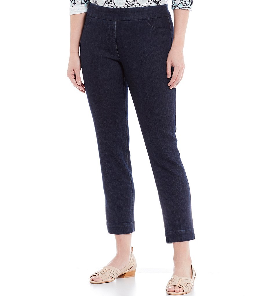 Multiples Petite Size Stretch Twill Pull-On Ankle Pants